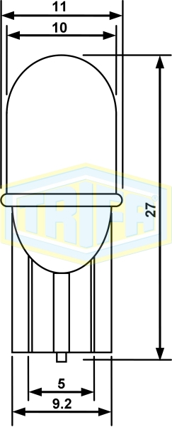 LED Plastic base lamps green