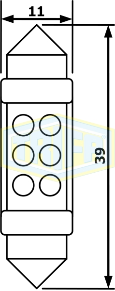 LED Festoon lamps yellow