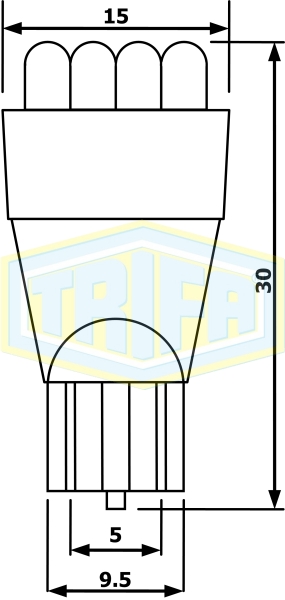 LED Plastic base lamps white