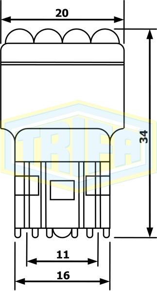 LED Plastic base lamps yellow