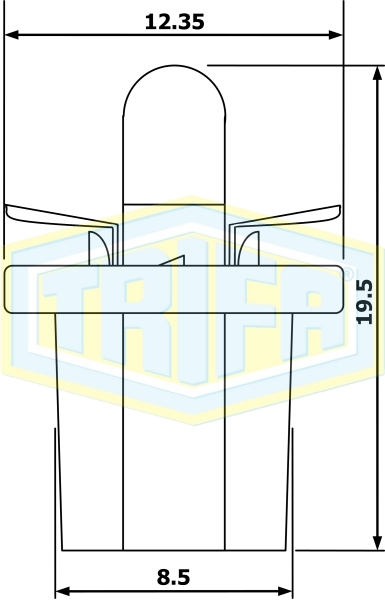 LED Plastic base lamps yellow