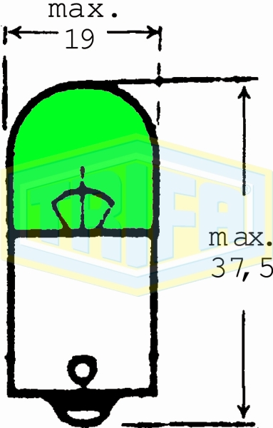 Spherical and tube bulbs green