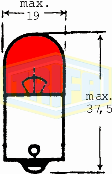 Spherical and tube bulbs red